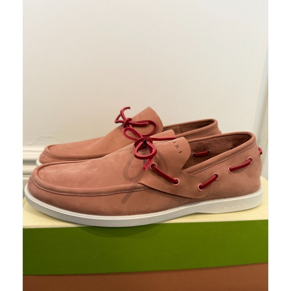 NIB Marni Boat Shoe Moccasin Loafer in Pink